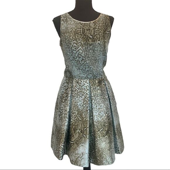 TAYLOR animal snake print A-line dress Sz 12 NWT pockets - Picture 1 of 13